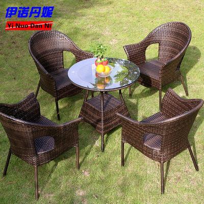 簡(jiǎn)約現(xiàn)代 休閑戶外藤椅 手工藤編 家具組合桌椅 花園藤桌椅 批發(fā)